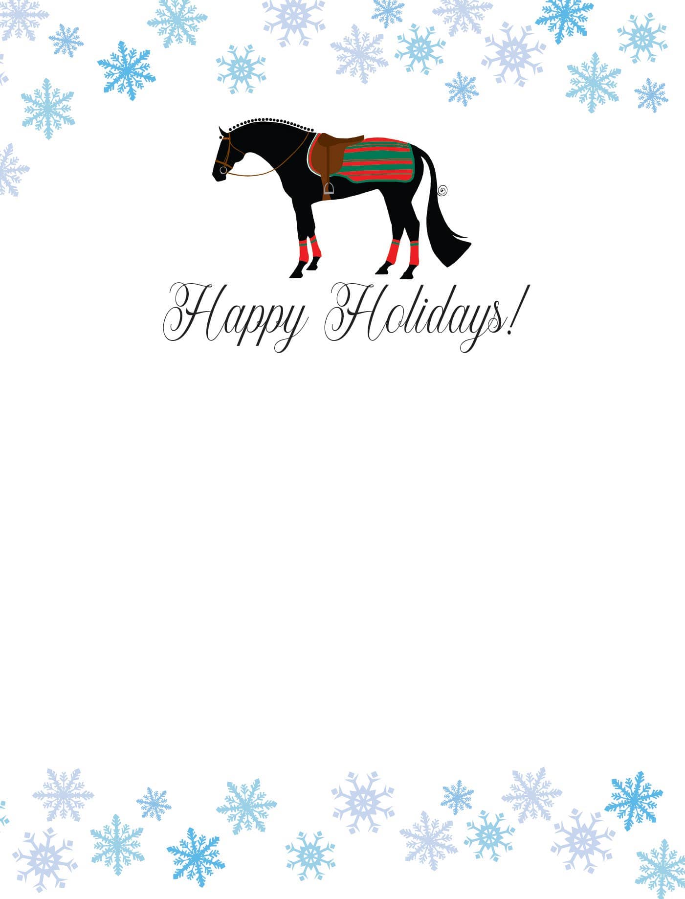 Hunter Horse Christmas Card