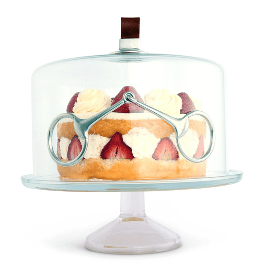Cake in Cake stand with Glass Dome