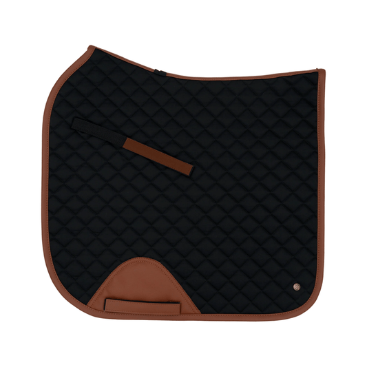 Sixteen Cypress Dressage Pad - Black & Cognac