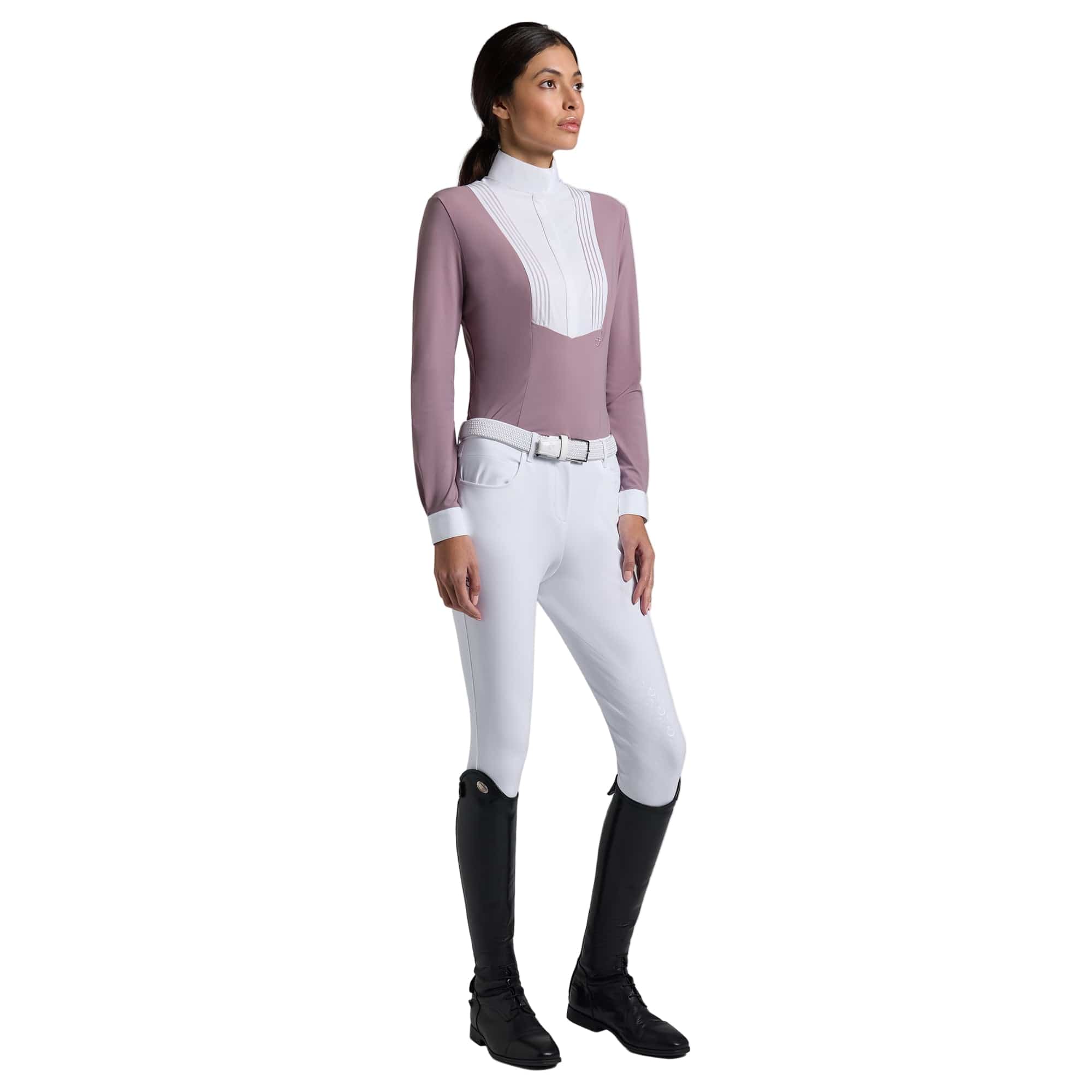 Cavalleria Toscana American Long Sleeve Shirt grape shake