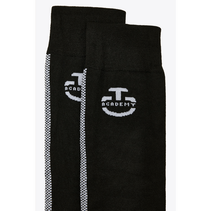 Cavalleria Toscana Academy Racing Stripe Socks - Black & Grey