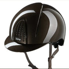 Brown glossy helmet, brown straps and KEP logo.