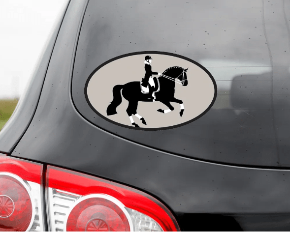 Equestrian Horse Sticker - Dressage Horse