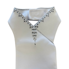 Plastronique Pearl & Silver Crystal Drip Custom Stock Tie