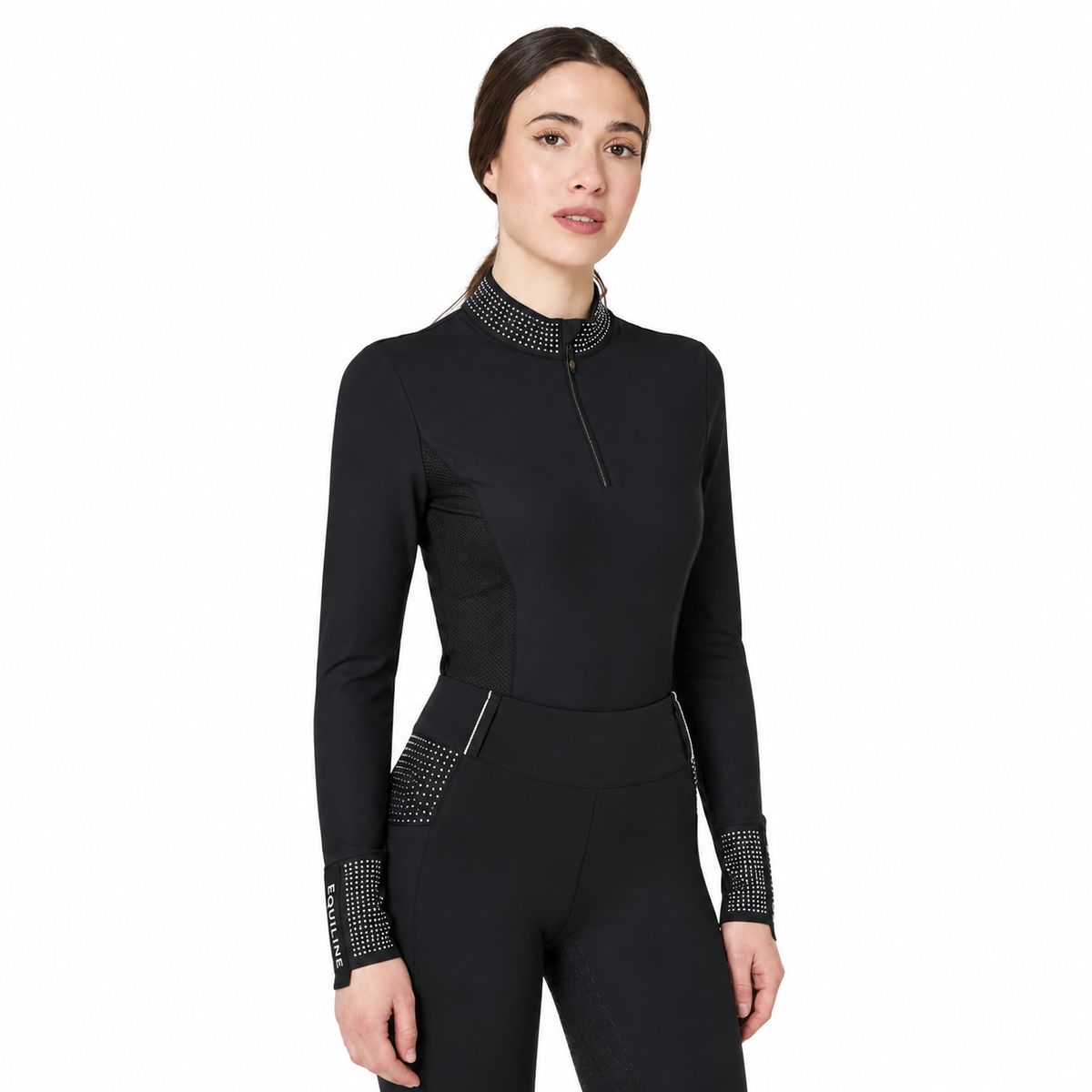 Equestro Strass Technical Training Polo Shirt