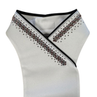 Plastronique Pink & Silver Crystal Drip Custom Stock Tie