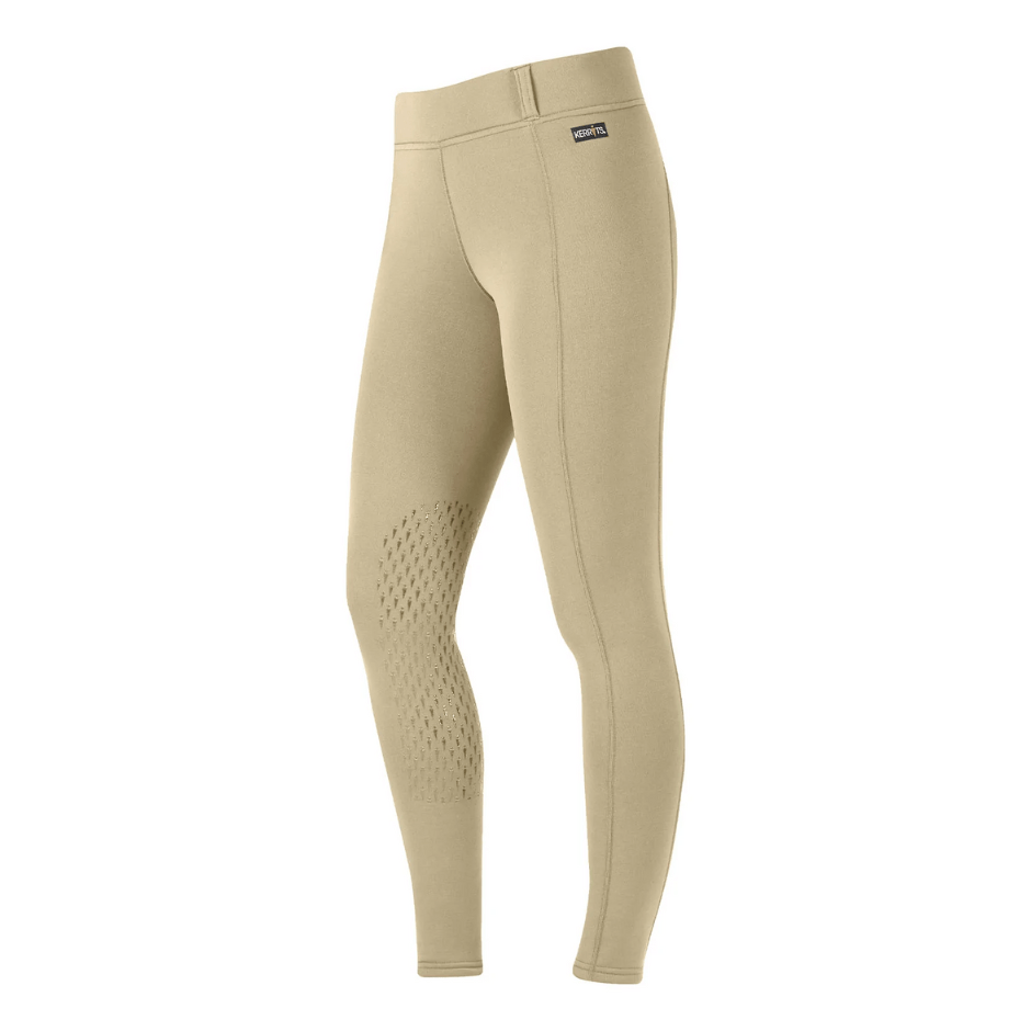 Kerrits Juniors Powerstretch Pocket Knee Patch Tight - Tan