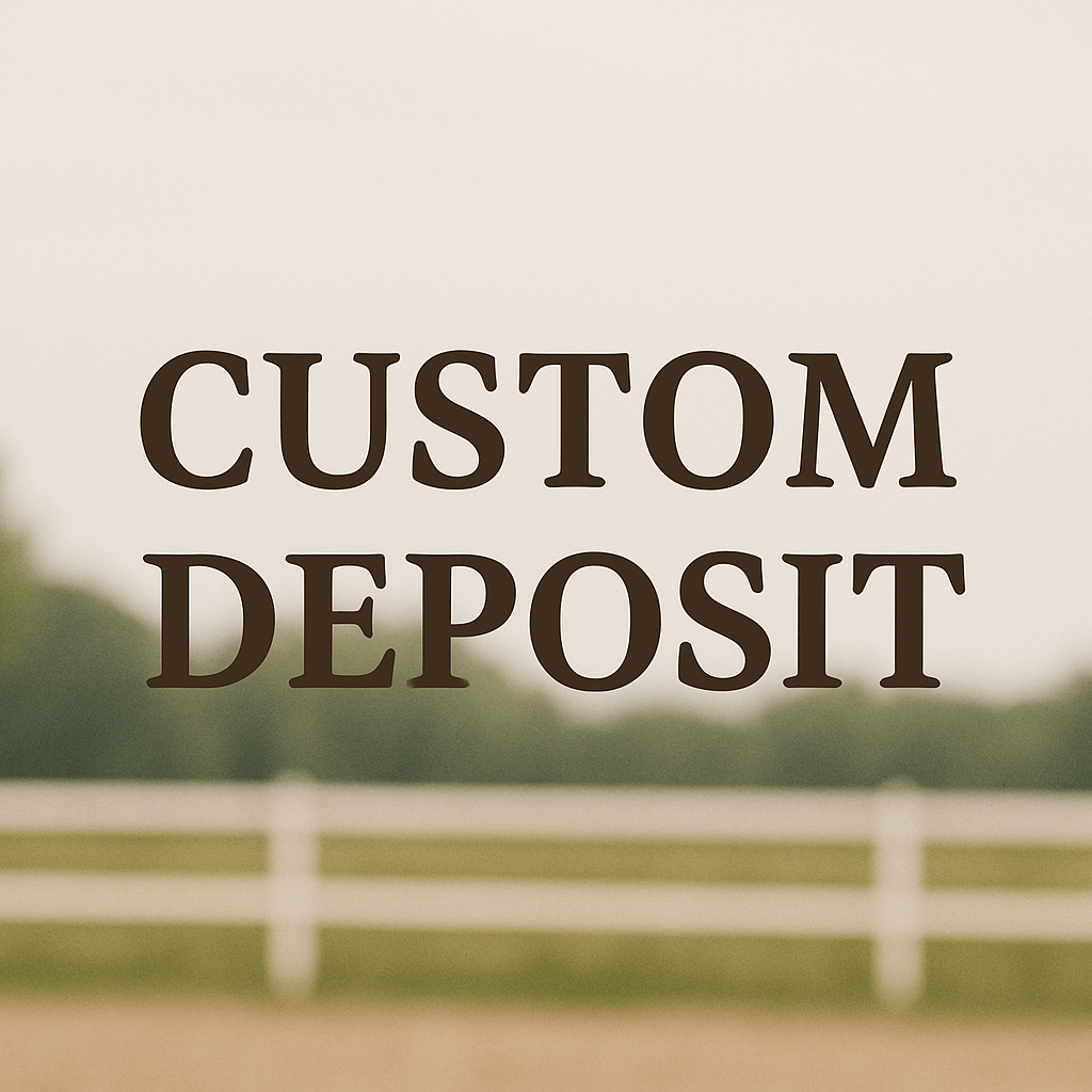 Blurred background with 'CUSTOM DEPOSIT' text overlay