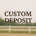 Blurred background with 'CUSTOM DEPOSIT' text overlay