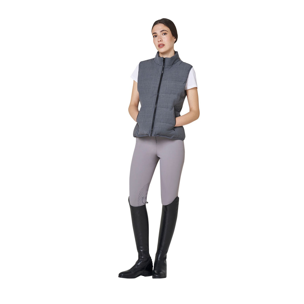 Equestro Wool Quilted Down Vest