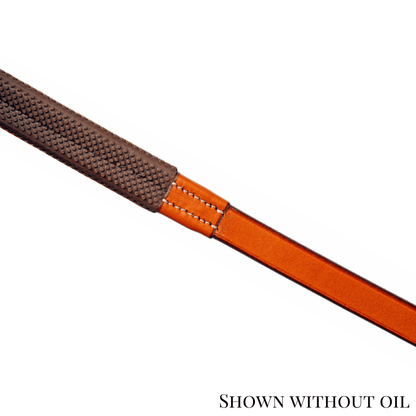 Edgewood Fancy Stitched Raised Rubber Reins - 1/2"