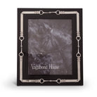 Black photo frame with silver accents featuring a horse's head on a white background, branded 'Vagabond House'.