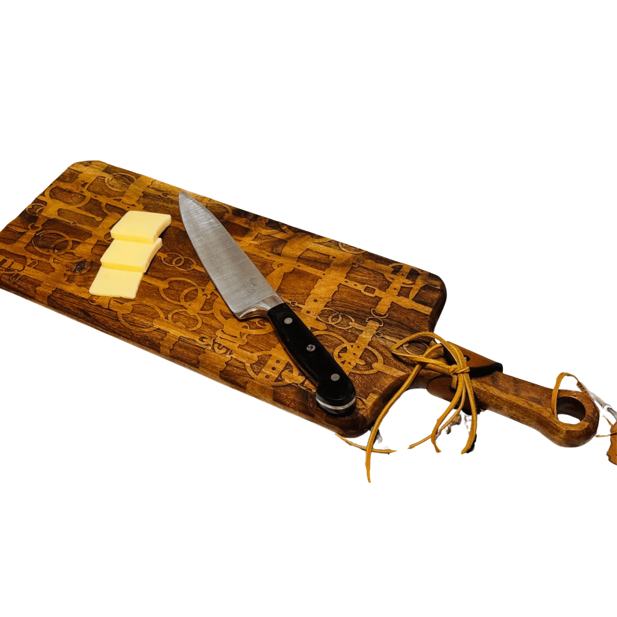 Equine Snaffle Bit Engraved Charcuterie Board (Long) - Thumbnail 2