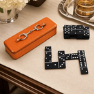 Bit Leather Amber Domino Set