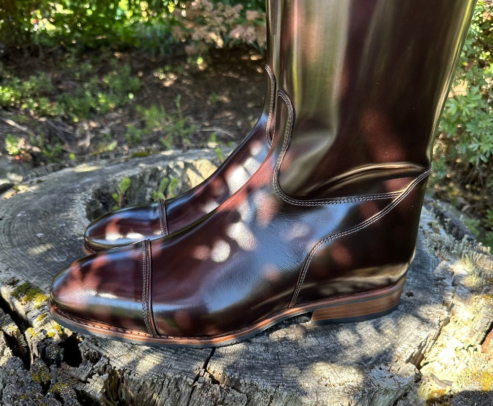 Custom DeNiro Raffaello Dressage Boot - Brushed Brown with Rondine