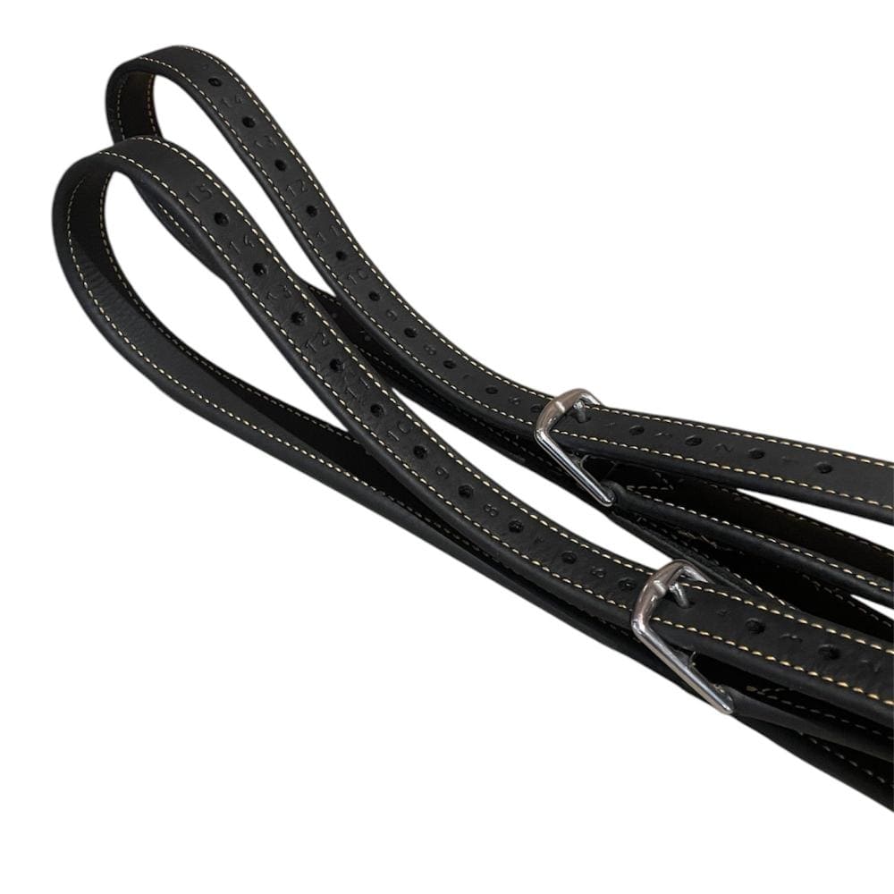 Butet Stirrup Leathers - Black & Gold