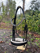 Otto Schumacher Tokyo Nightline Double Bridle with Textured Caveson