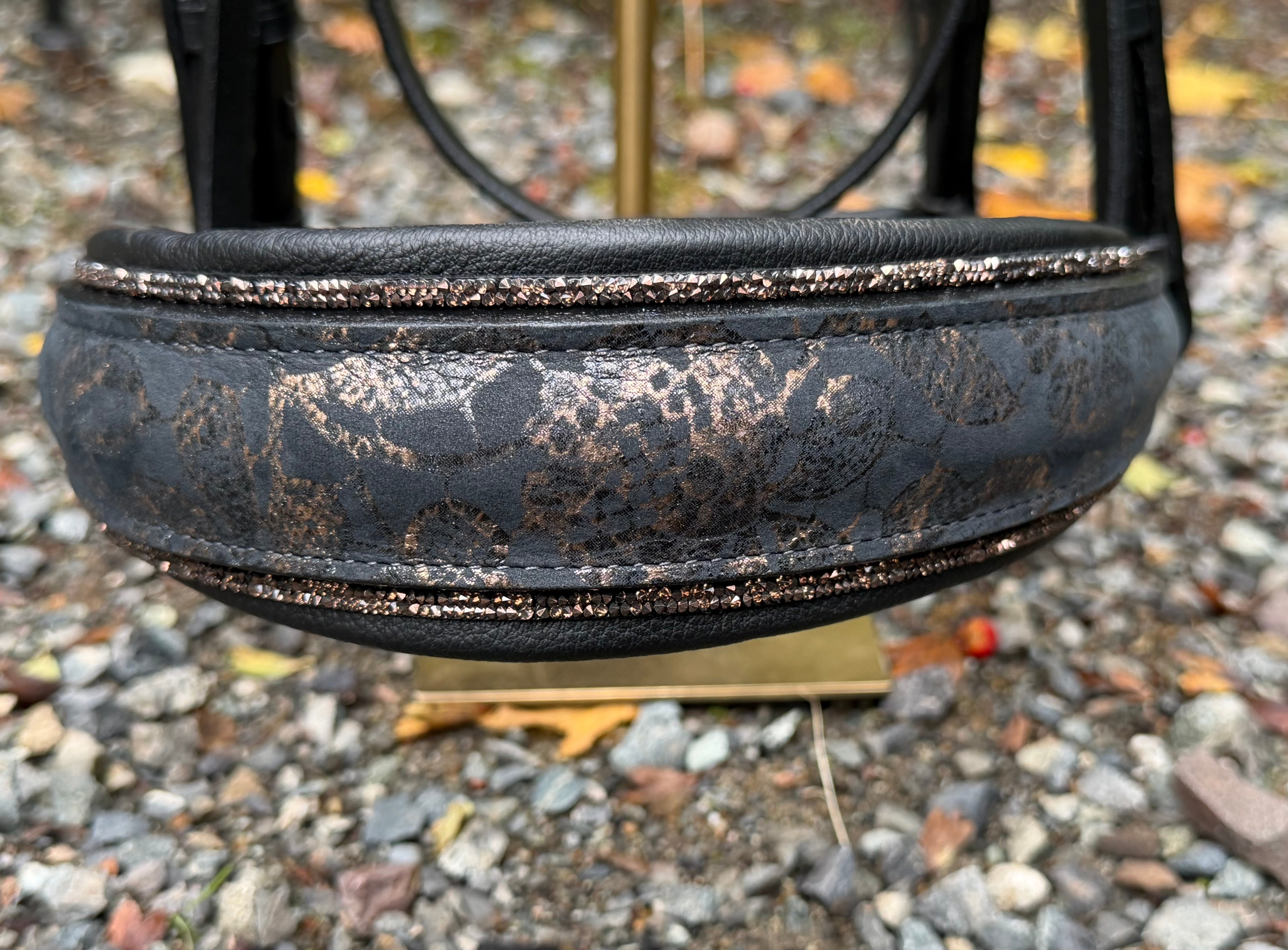 Otto Schumacher Tokyo Double with Black Leather & Metallic Rose Gold Nose Band