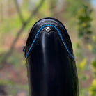 DeNiro Raffaello Dressage Boot - Brushed Black with Capri Blue Swarovski Crystals