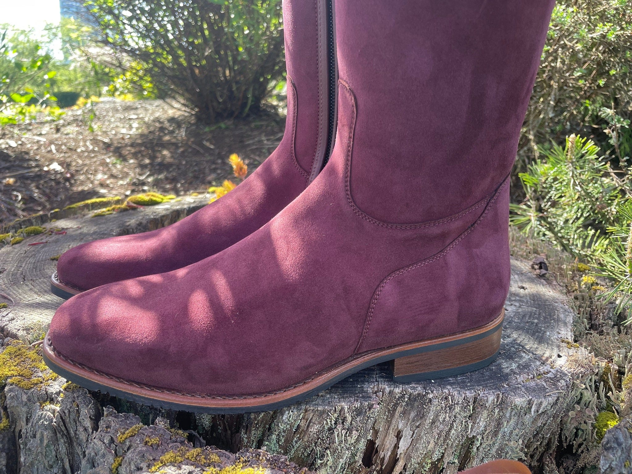 DeNiro Camoscio Suede Bordeaux Raffaello with Swarovski