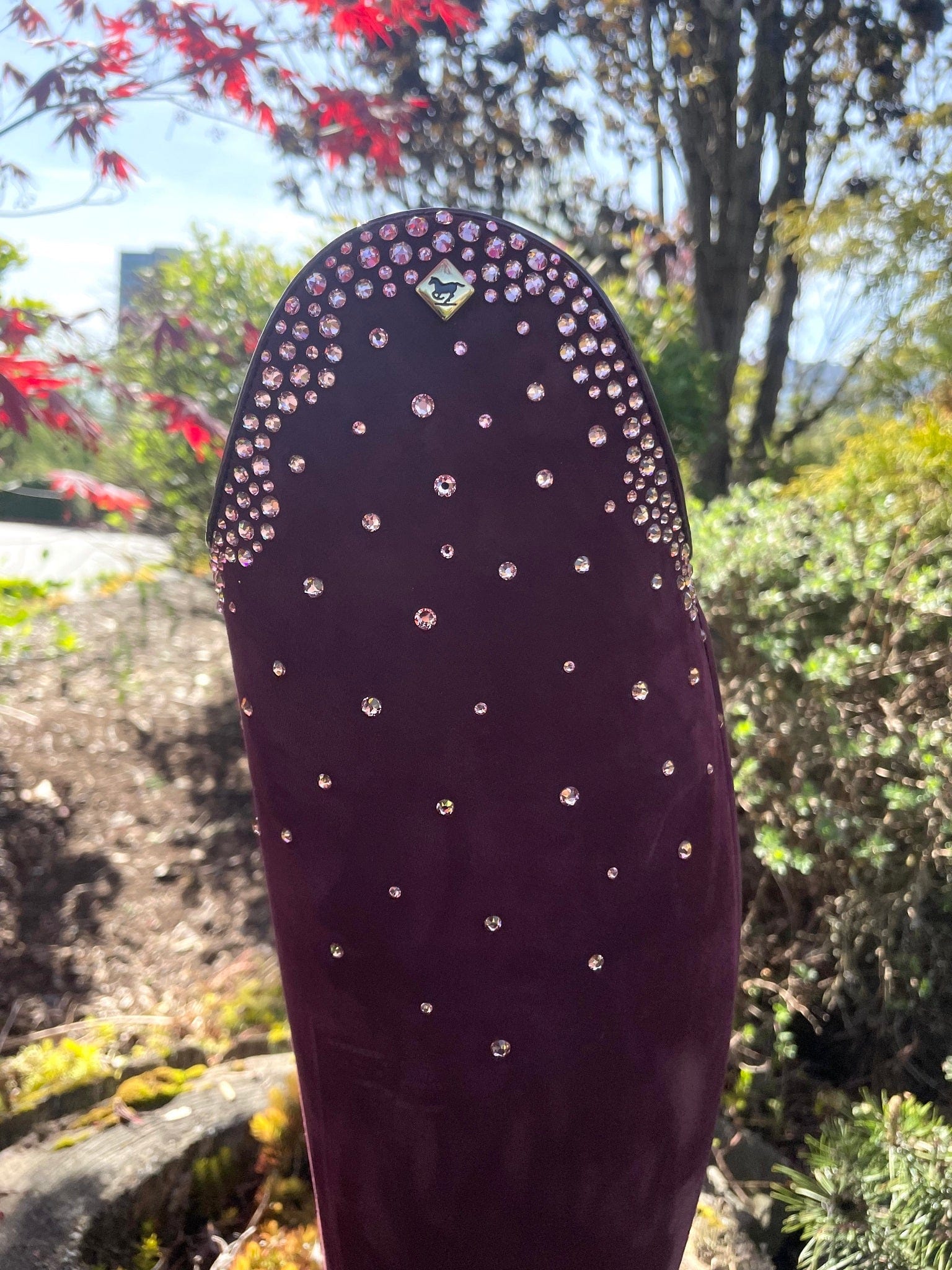 DeNiro Camoscio Suede Bordeaux Raffaello with Swarovski