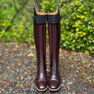 DeNiro S5601 Dressage Boot - Brushed Burgundy with Iride Black Strap - 38 MA/S
