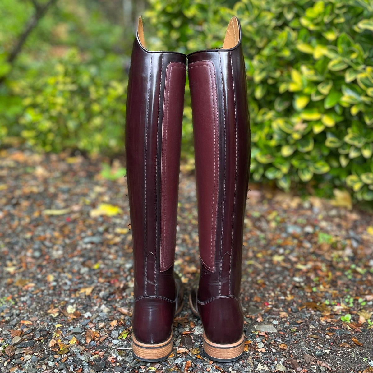 DeNiro S5601 Dressage Boot - Brushed Burgundy with Iride Black Strap - 38 MA/S