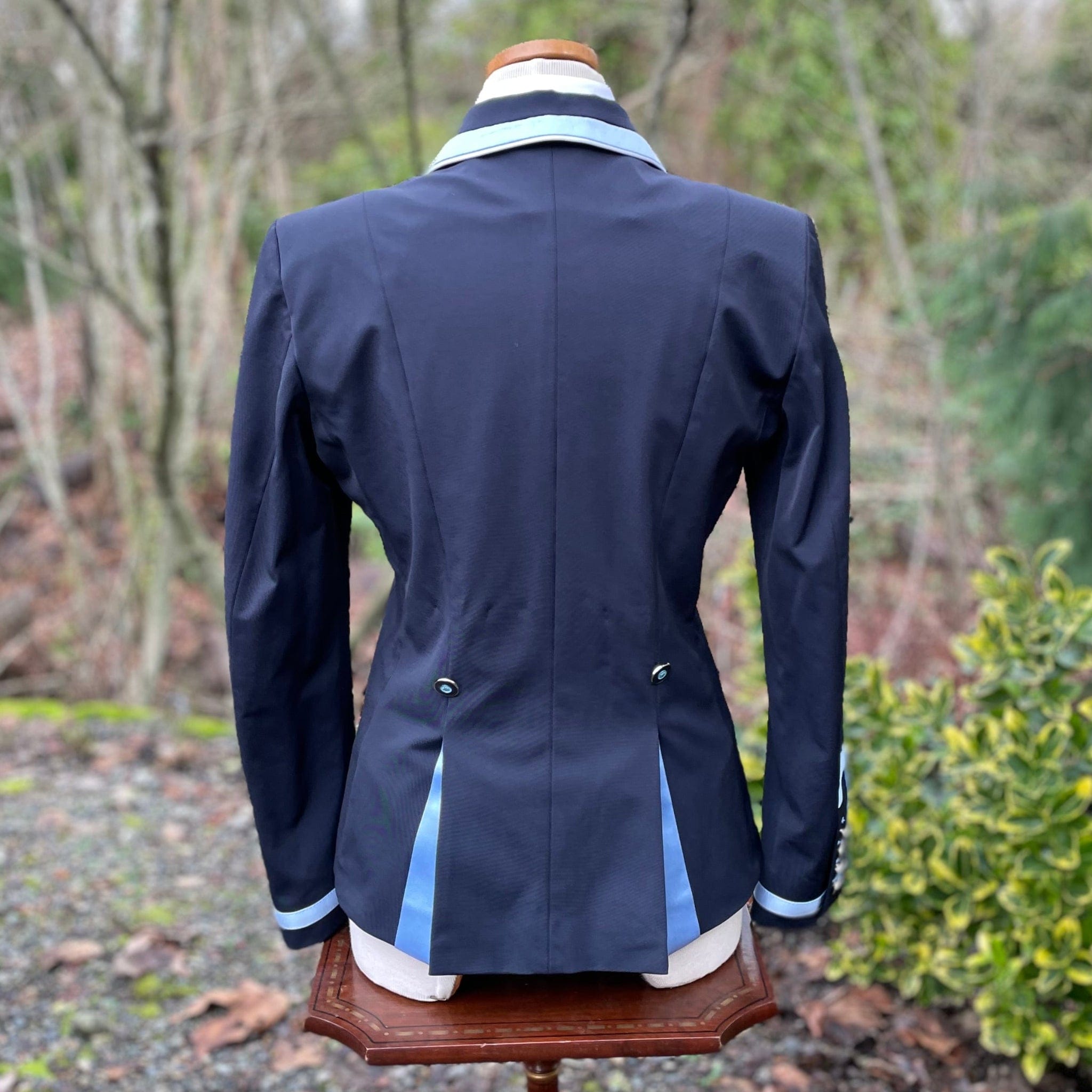 Flying Changes Charlotte Show Coat - Navy with Light Blue
