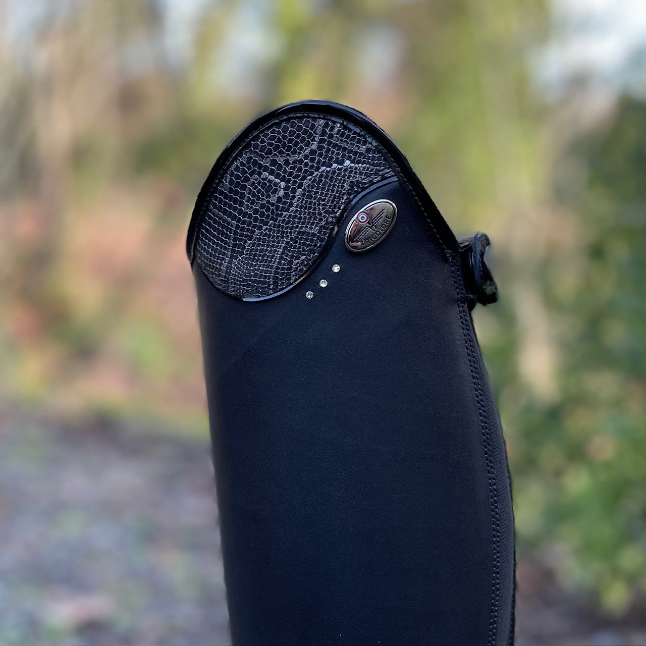 DeNiro Tricolore Salentino Dress Boot - Black with Regal Silver