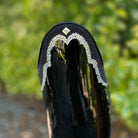 DeNiro Bellini Dressage Boot - Black Patent with Codone Black Stardust & Swarovski