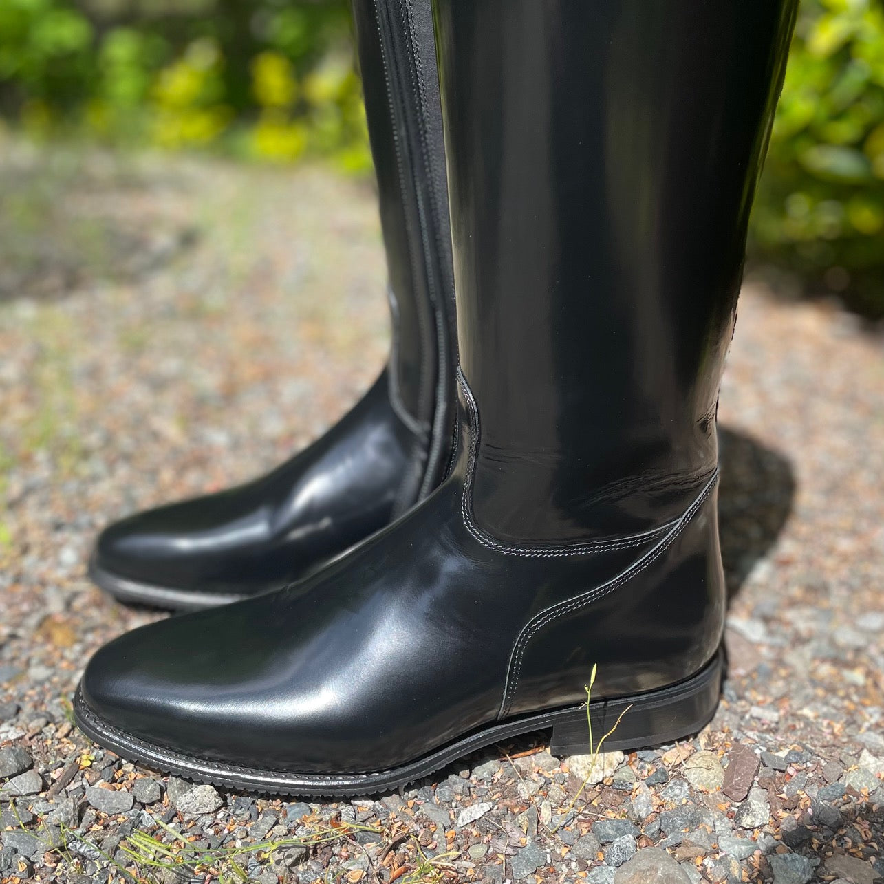 DeNiro Raffaello Dressage Boot - Brushed Black with M5 Swarovski Emblem