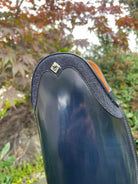 Custom DeNiro Bellini Dressage Boot - Brushed Blue with Iride Oceano Rondine Top DETAILS