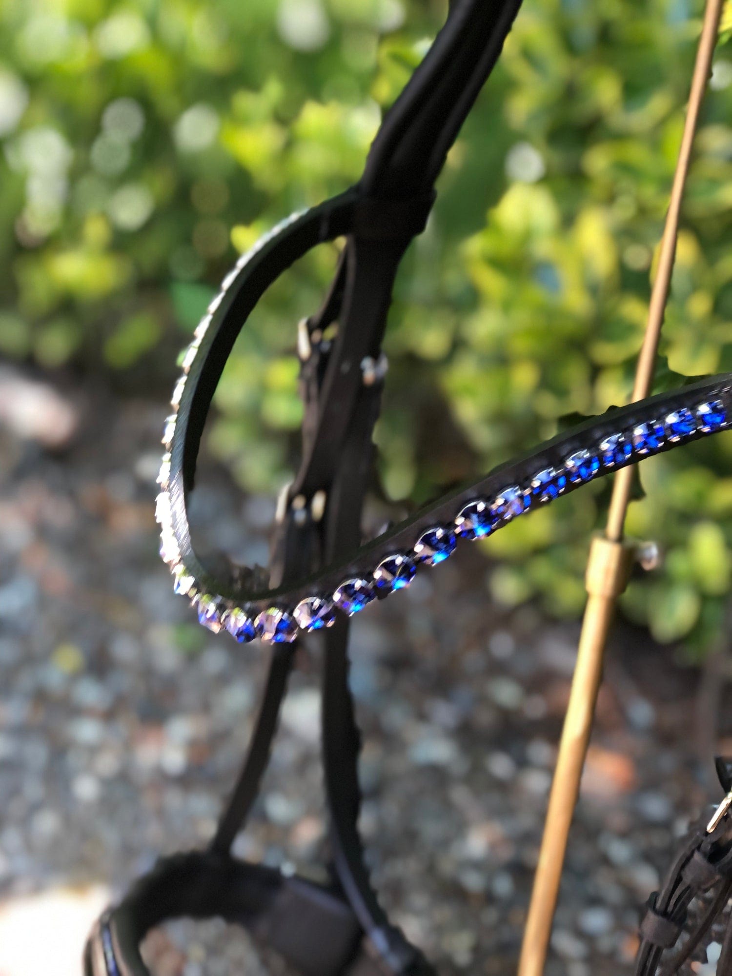 Otto Schumacher Elegant Snaffle Black Patent with Midnight Blue Fineline