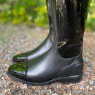 DeNiro Bellini Dressage Boot - Patent Black Leg with Rondine Stardust & GG05 Swarovski