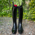DeNiro Bellini Dressage Boot - Patent Black Leg with Rondine Stardust & GG05 Swarovski