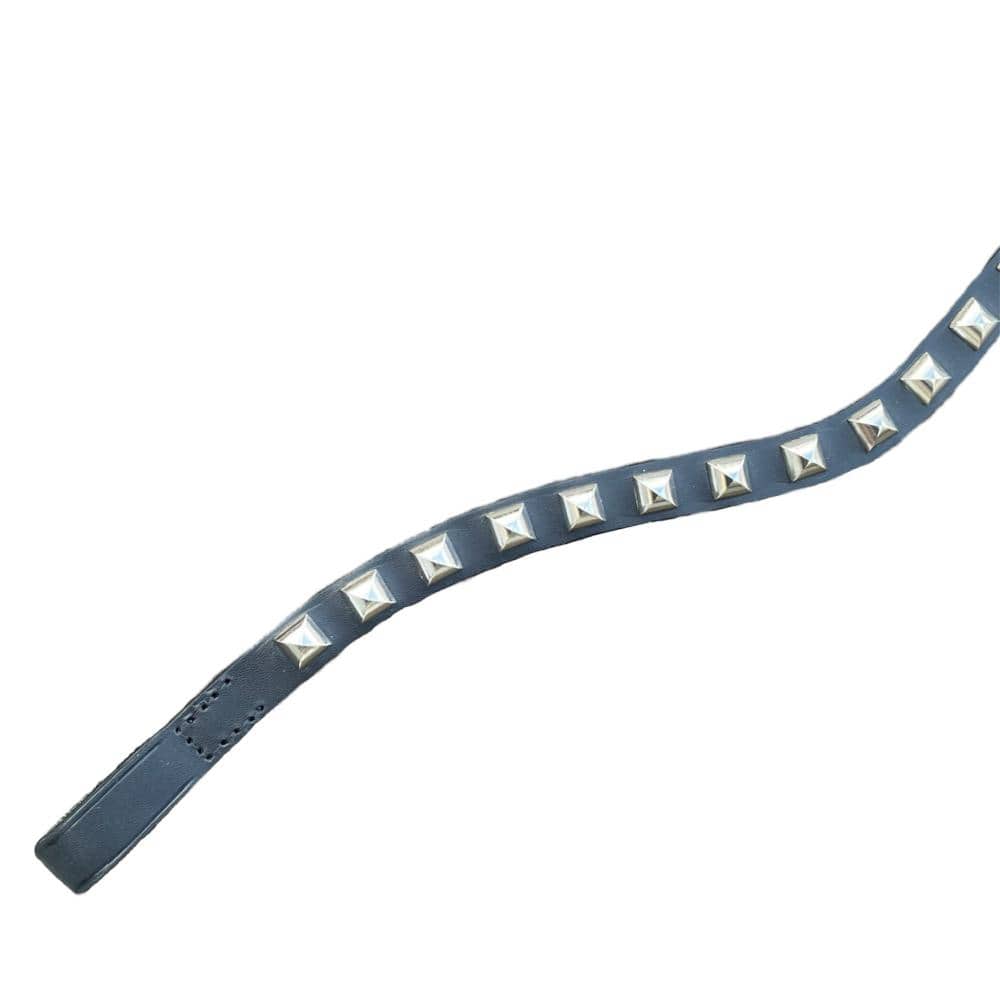 Otto Schumacher Browband - Black & Silver Squares