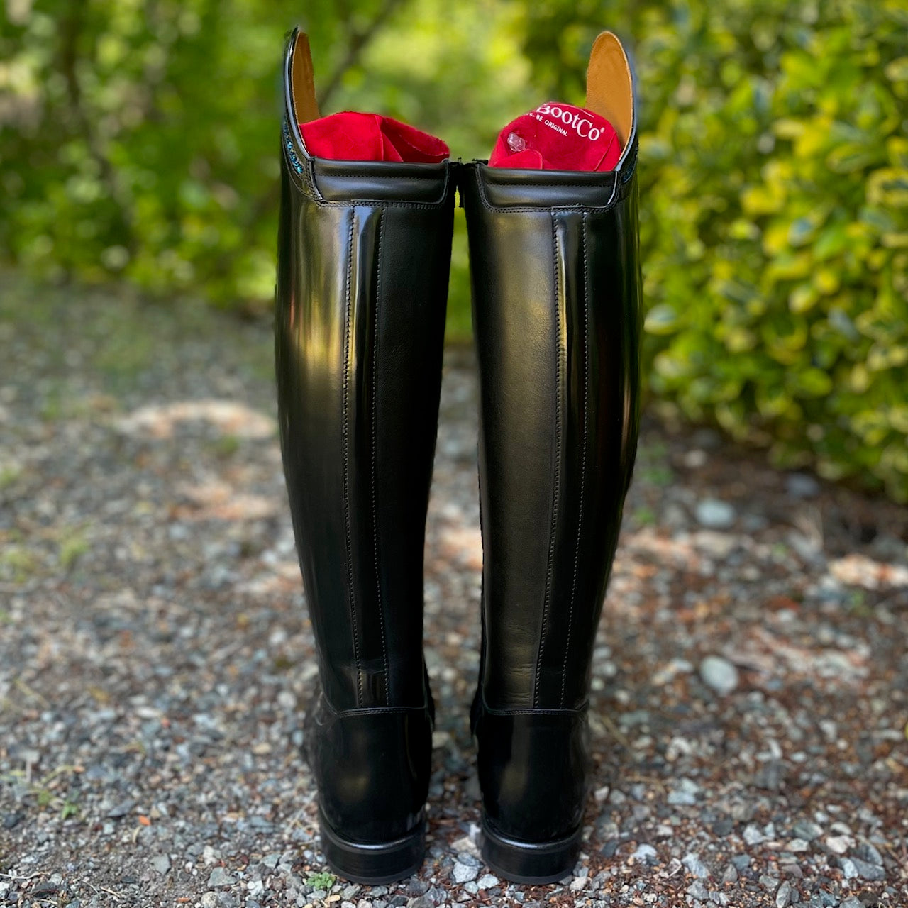 DeNiro Raffaello Dressage Boot - Brushed Black with GGS79 Capri Blue Swarovski Rondine