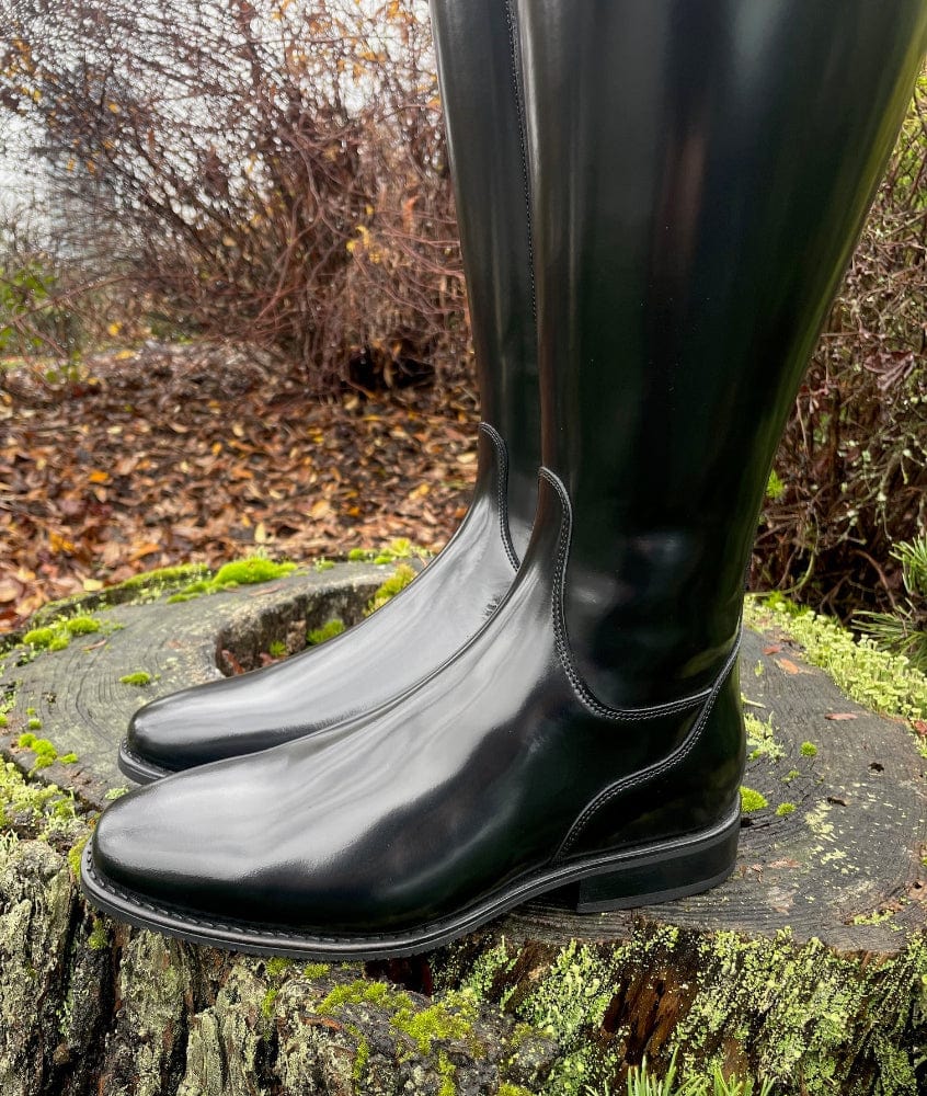 Custom DeNiro Bellini Dressage Boot - Brushed Black with Lucido Sfumato Anthracite