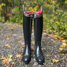 DeNiro Raffaello Dressage Boot - Brushed Grey with Roseto Rondine & Rose Gold