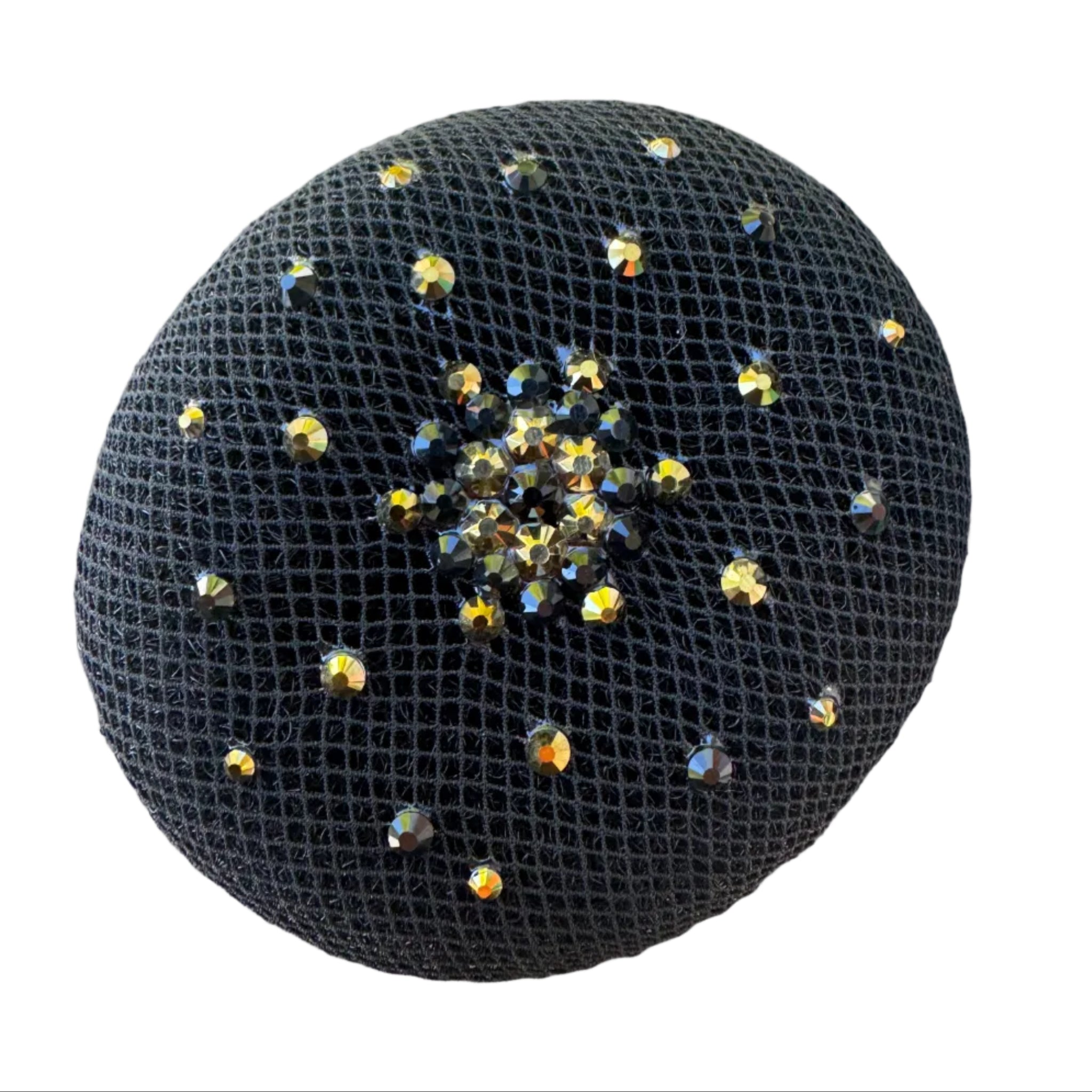Plastronique Black & Gold Crystal Custom Bun Cover