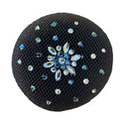 Plastronique Blue and Silver Crystal Custom Bun Cover