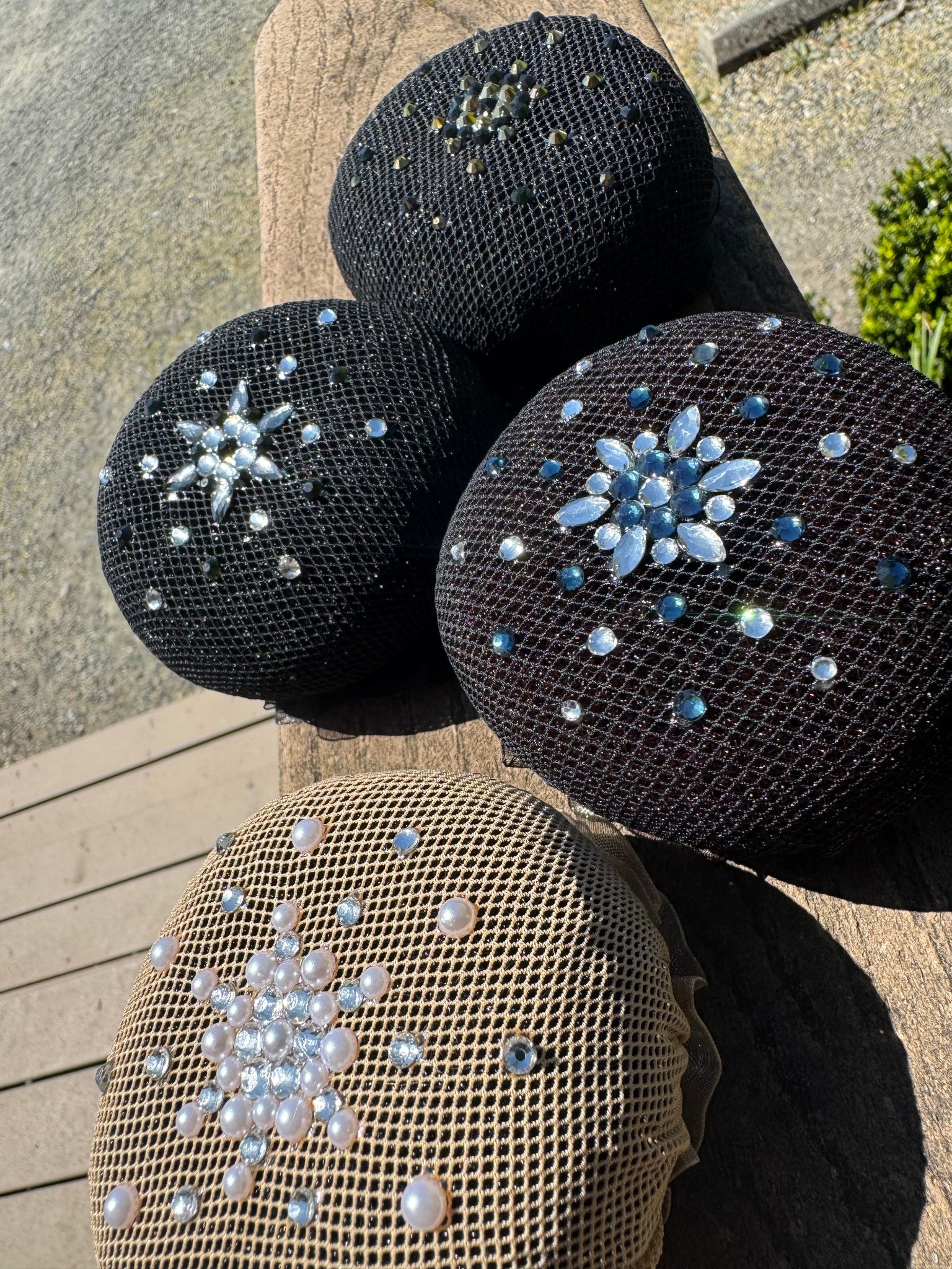 Plastronique Black & Gold Crystal Custom Bun Cover