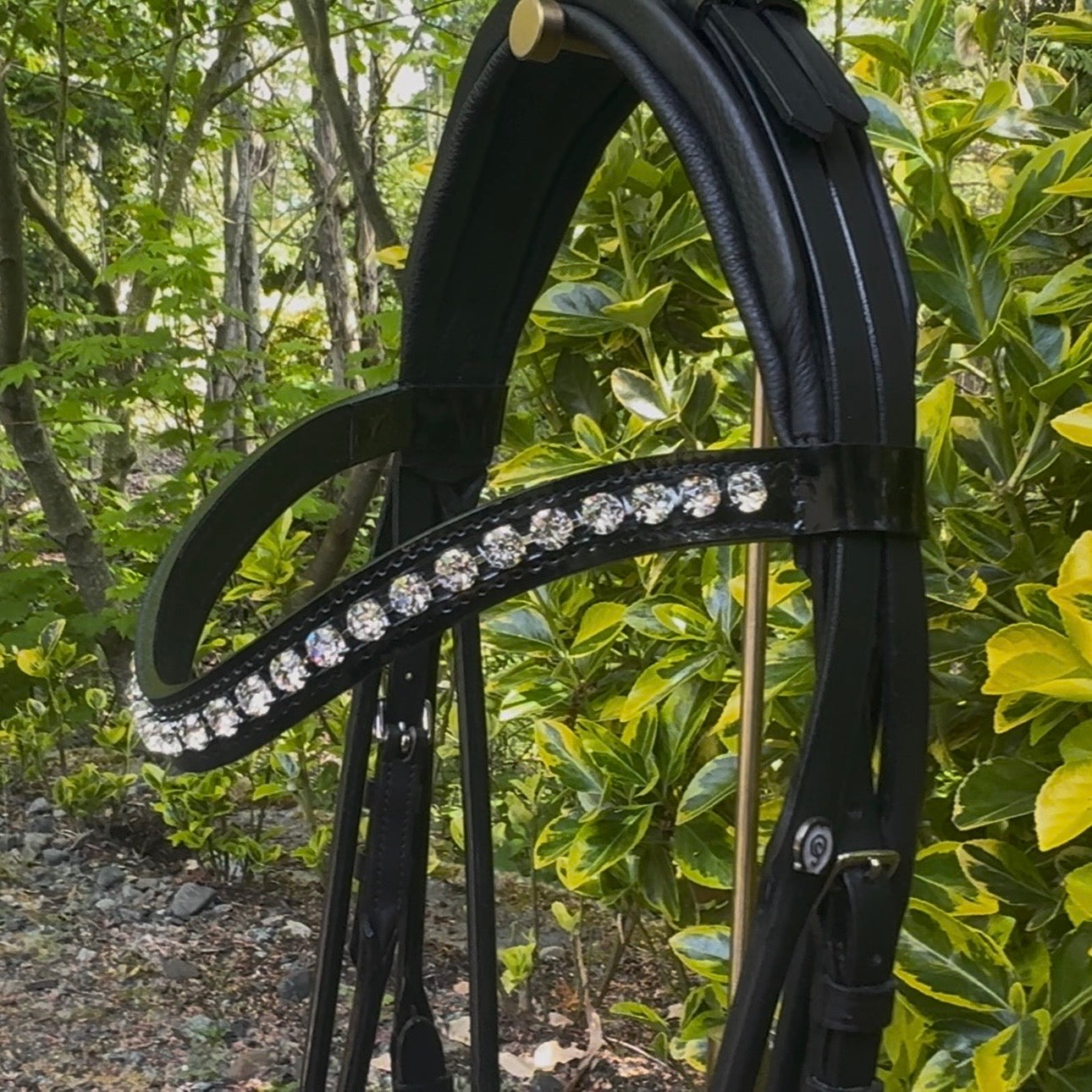 Otto Schumacher Munchen Feel Good Roundstyled Double Bridle - Patent Black & White