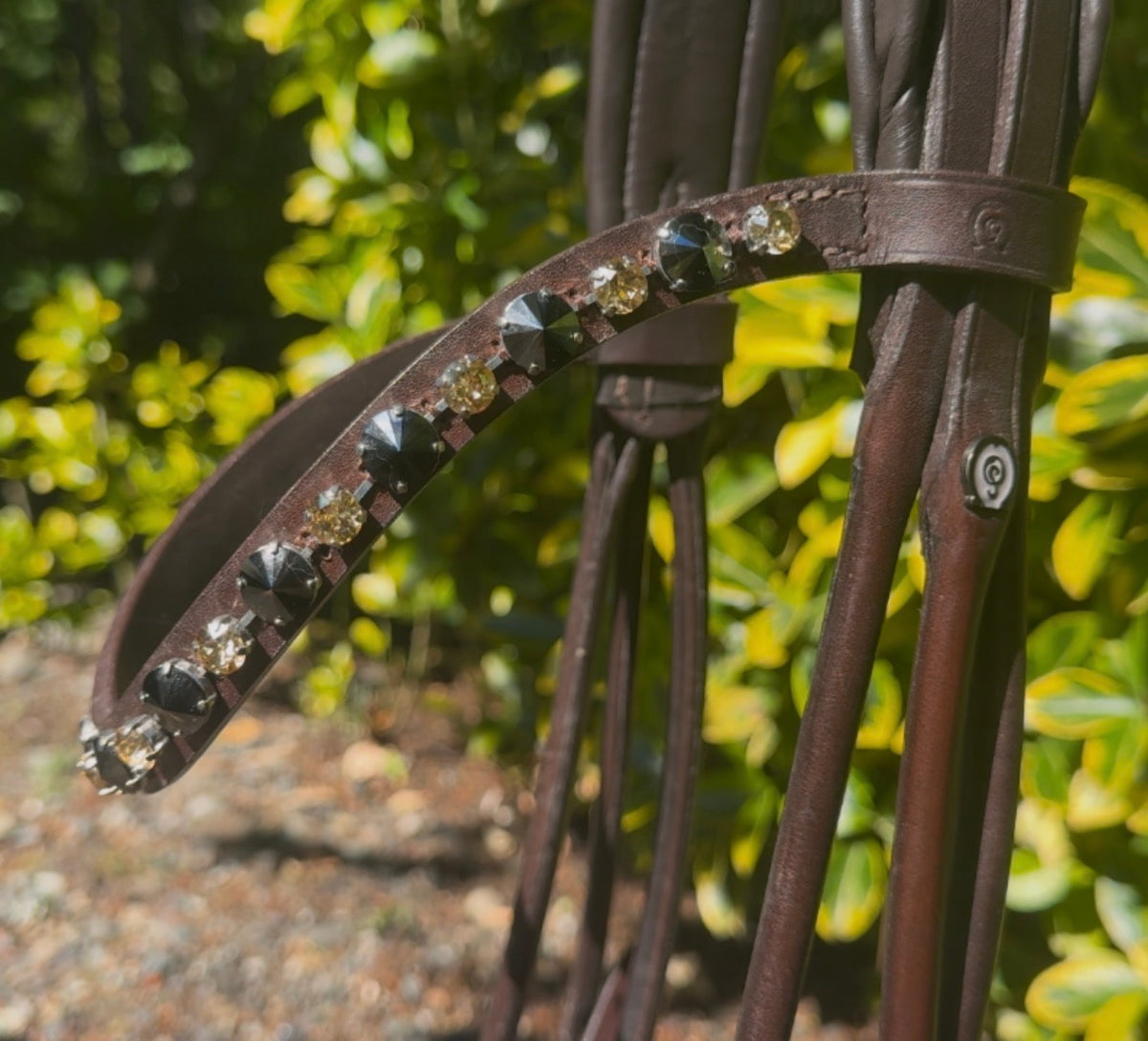 Otto Schumacher Demo Munchen Feel Good Roundstyled Snaffle Bridle - Chocolate Leather with Halo Brow