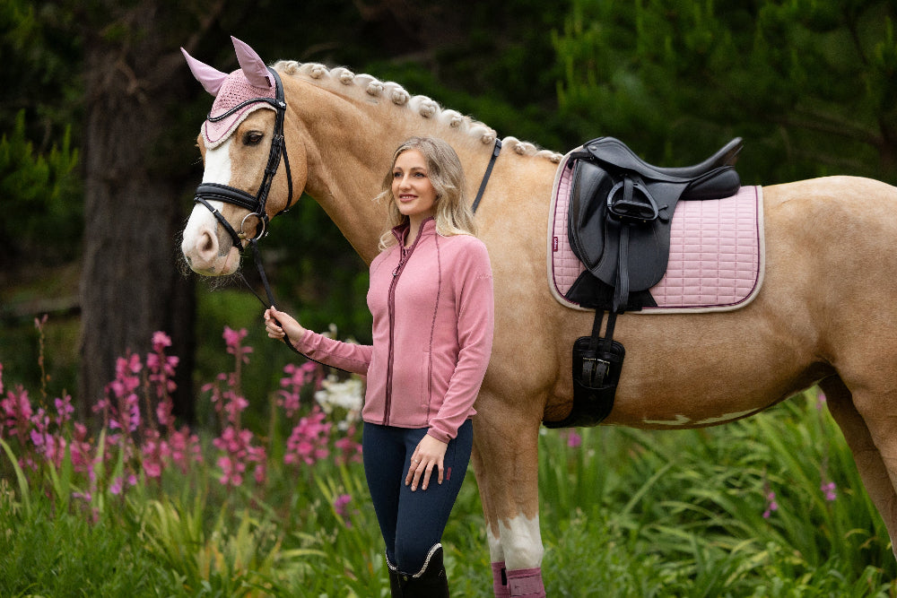 LeMieux Suede Dressage Square Pad - Blossom