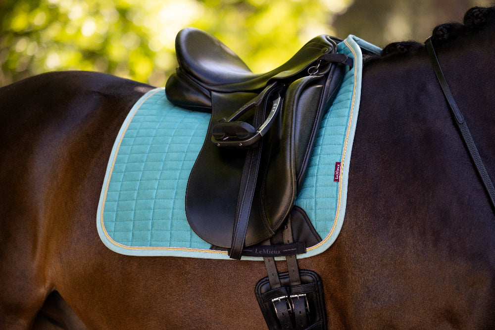 LeMieux Suede Dressage Square Pad - Lagoon