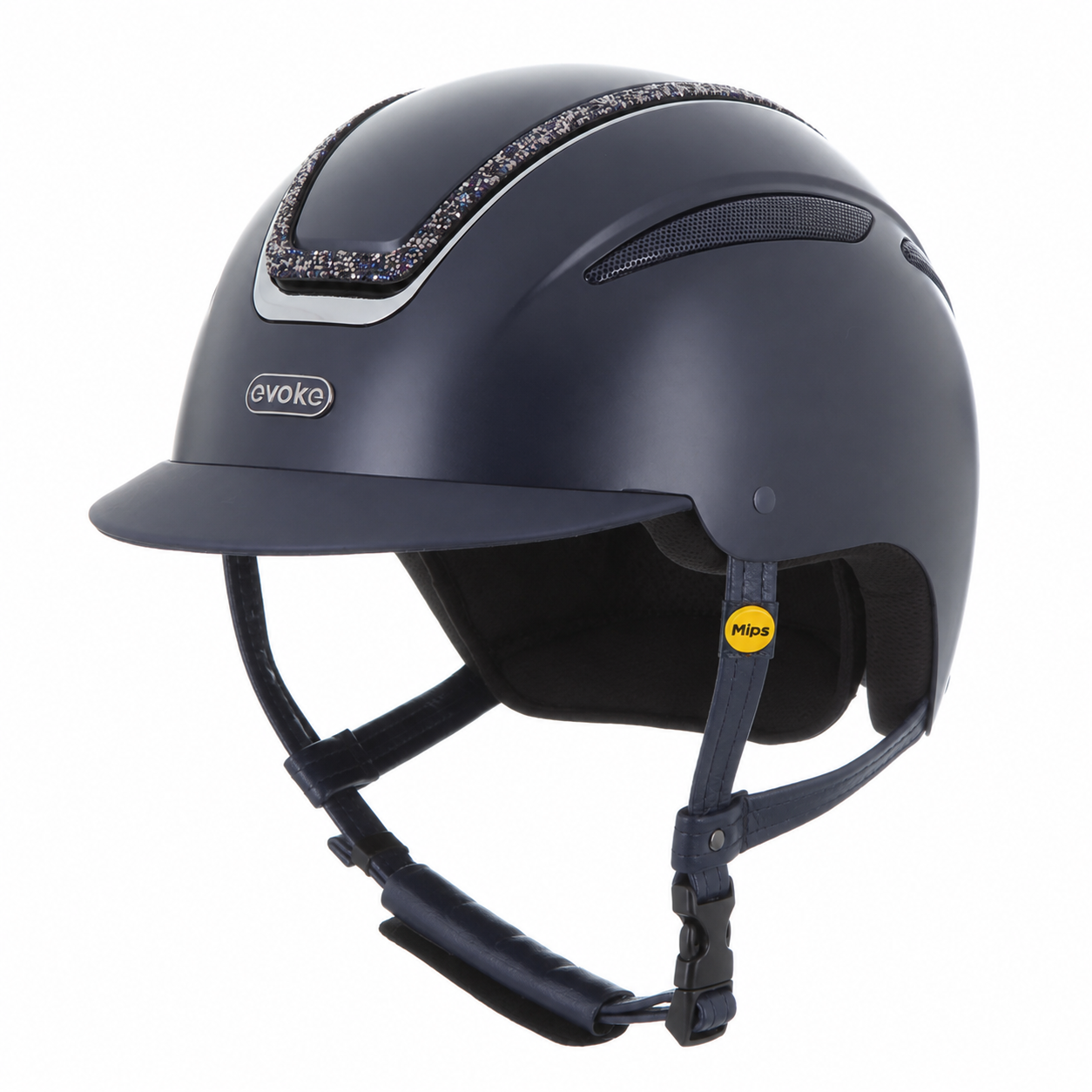 Evoke Callisto MIPS Classic Brim Helmet navy/navy crystal frame