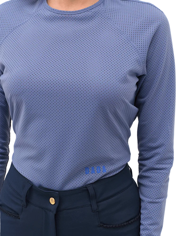 DADA Sport Jazz Long Sleeve Mesh Technical Riding Shirt Storm Blue