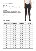size chart & measuring guide