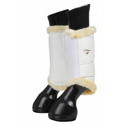 LeMieux Fleece Lined Brushing Boots - White